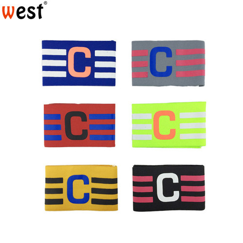 New football match captain's armband, pasted and wrapped, nylon elastic logo