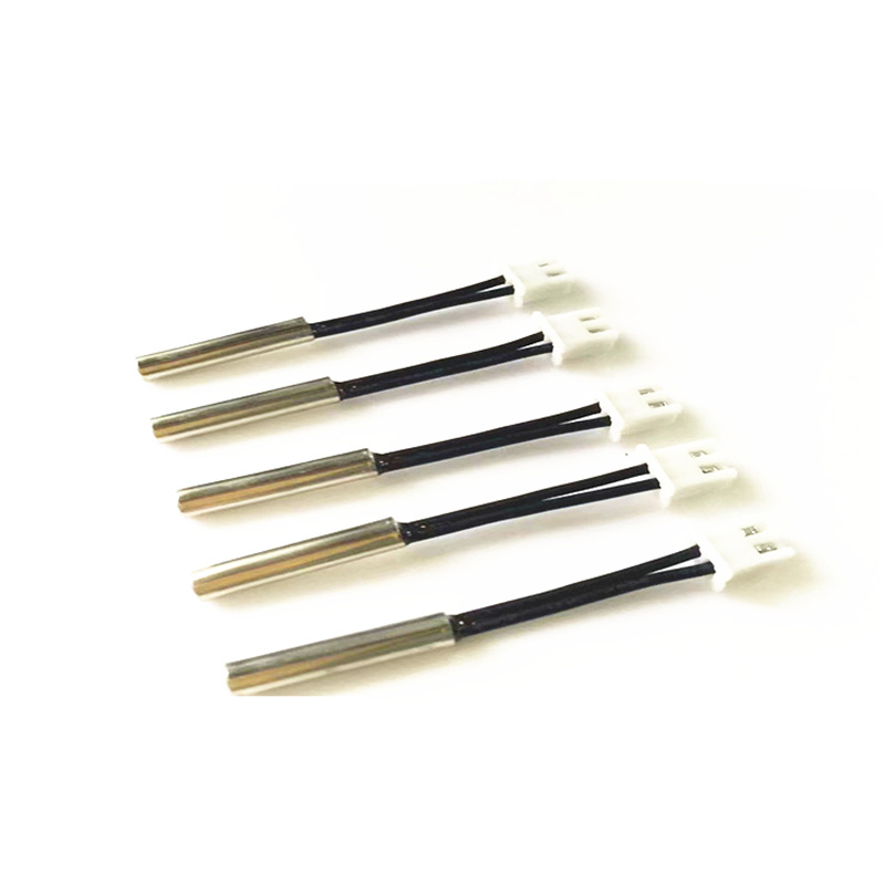 厂家直销NTC热敏电阻3950 10K 1% 带5*20探头 2.54端子