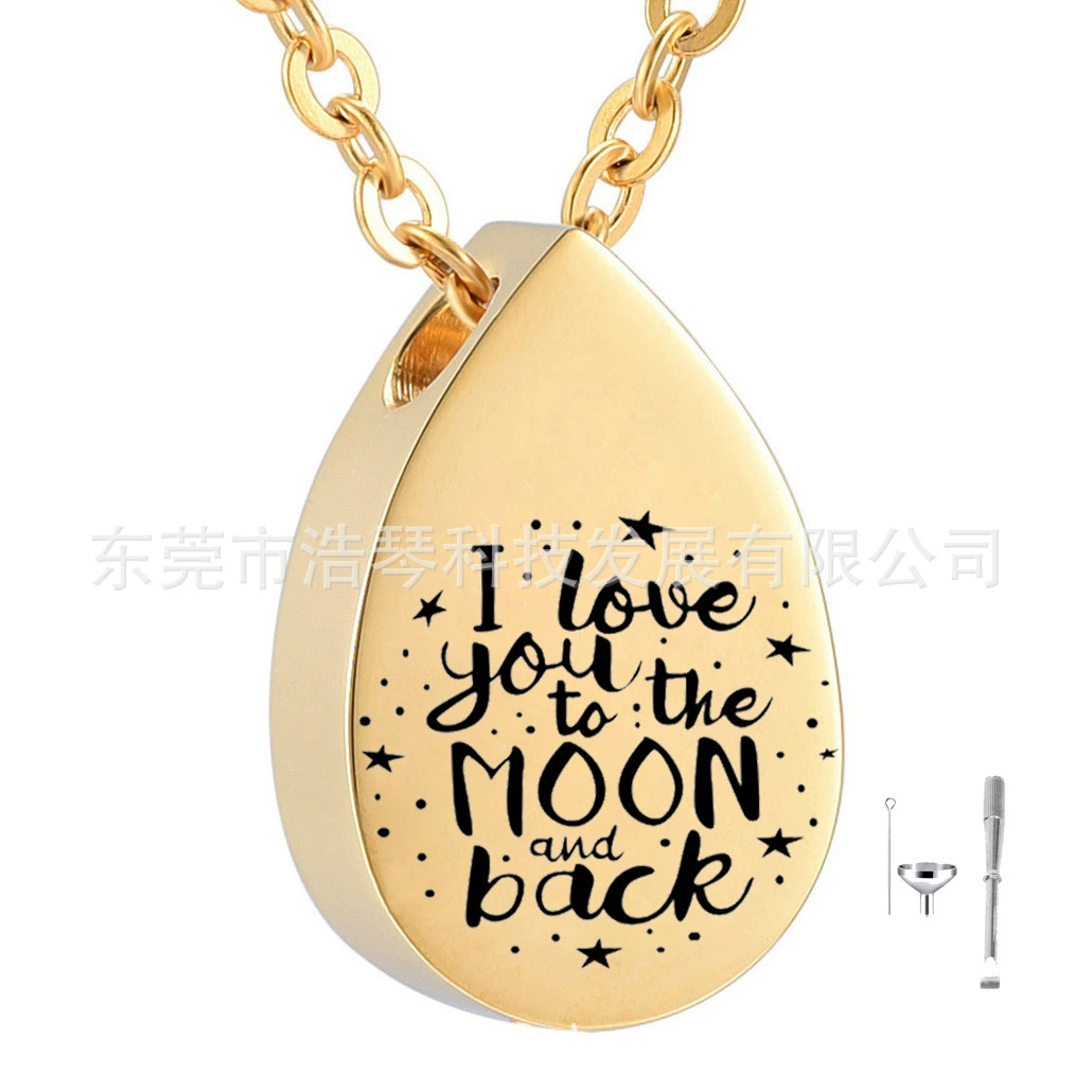 Памятные волосы домашних животных остаются кости пепел ожерелье можно открыть Золотые капли-образные надписи Мода духи флакон кулон