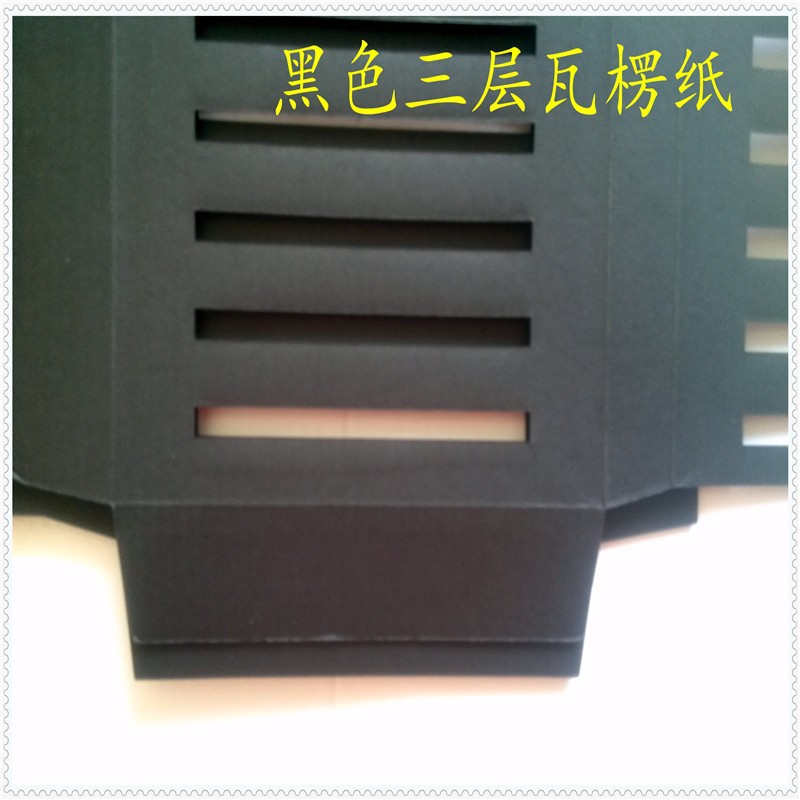 按要求定制/工厂自营三层全黑瓦楞纸E坑F楞电子产品包装代模切|ru