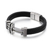 Accessory stainless steel, trend retro leather bracelet, jewelry, wholesale, European style