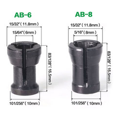 修邊機雕刻機夾頭轉換套銑刀柄部軸套木工銑刀夾頭轉換套木工