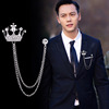 High-end fashionable brooch English style, suit, chain, pin, retro badge lapel pin, British style