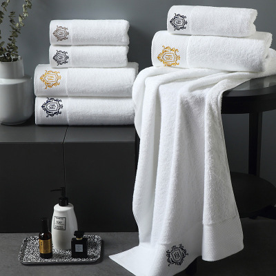 hotel hotel Platinum towel Homestay household Bath cotton towel water uptake thickening towel logo