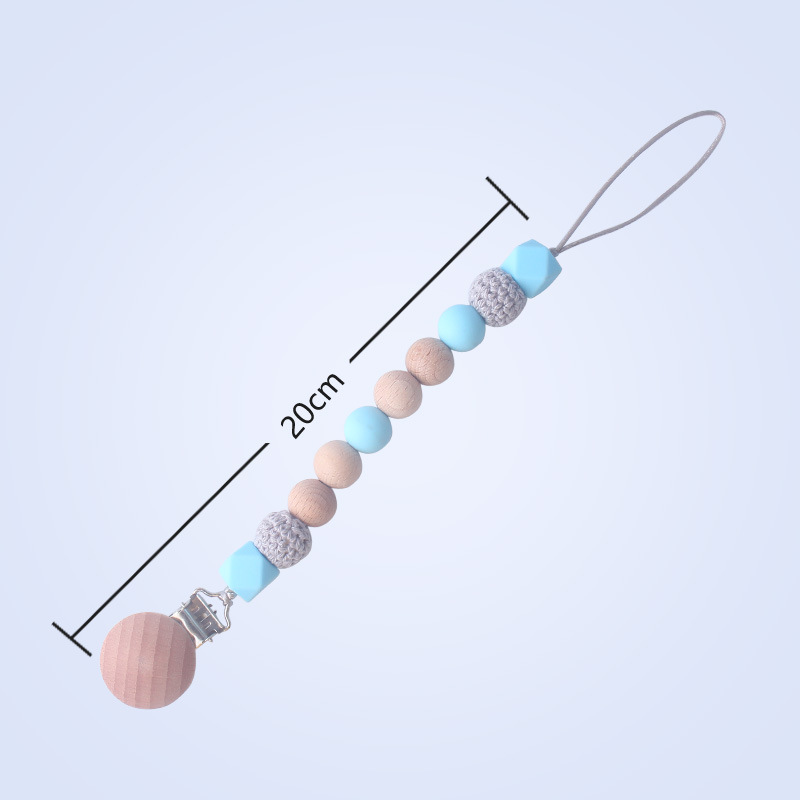 Bebé chupete anti-gota cadena bebé juguete de silicona chupete clip anti-gota banda Chew música anti-perdido cadena Nuevo