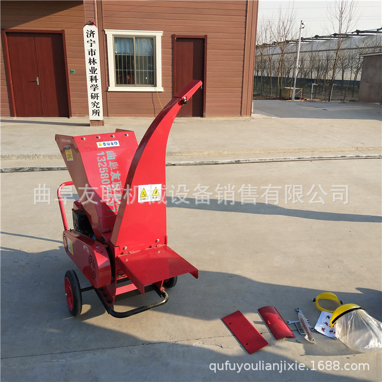 170动力碎枝还田机 移动式树枝粉碎机 大中小型树枝切片机