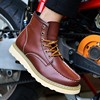 Martens, demi-season high boots English style, fleece footwear, 2021 collection