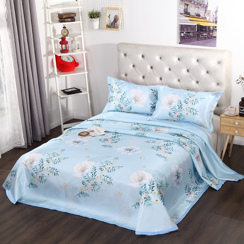 冰丝凉席三件套夏季1.5m1.8米床席子可折叠可水洗床单空调软席|ms