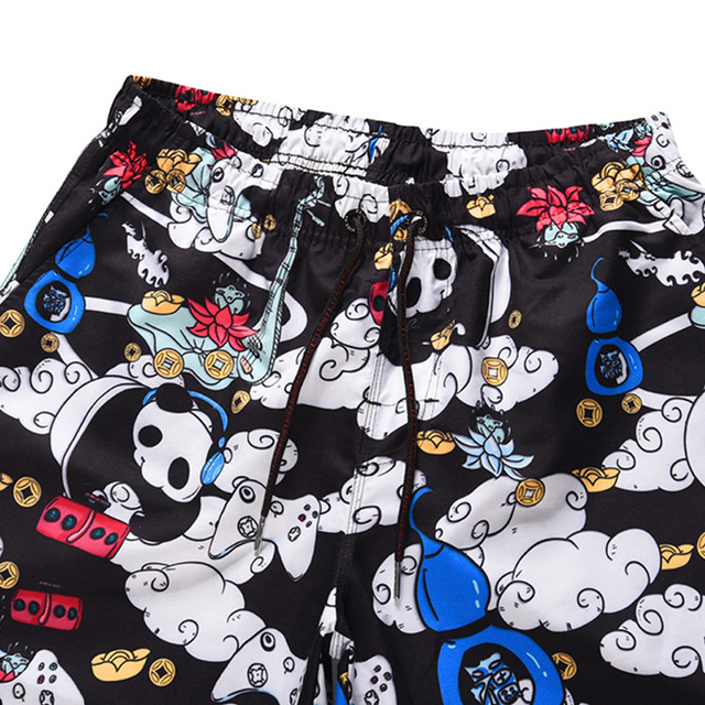 Summer creative music Panda printing large size leisure new shorts