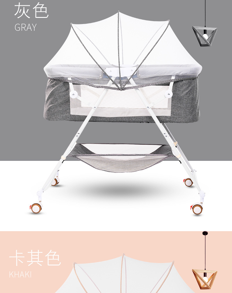 Card beds newborn can fold the cradle bed simple, portable, multifunctional small BB bed treasure