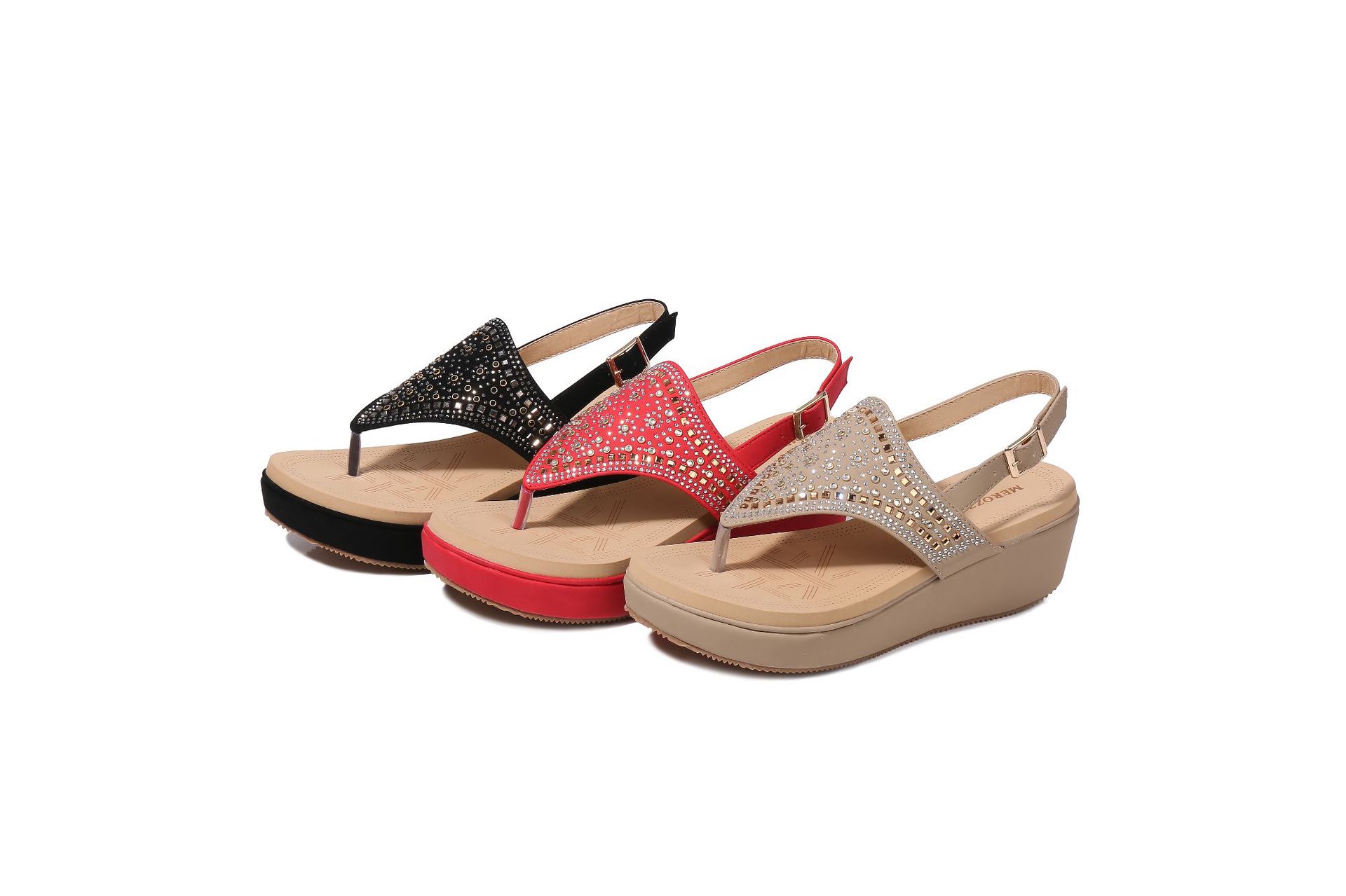 Cross-border sandals for women 2024 Summer New Style Crystal large-sized export foam thick-soled women shoes Shoes undefined