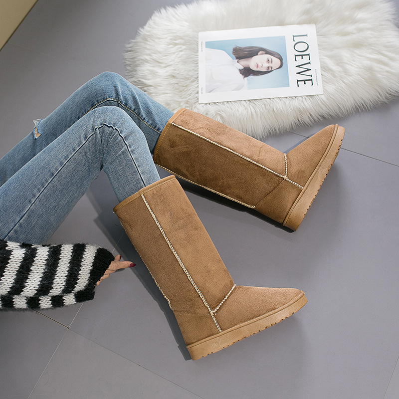 2024 high-top foreign trade European and American snow boots for women, high-top snow boots for women, Russian 33 cm tall boots, size 41_voghion.com