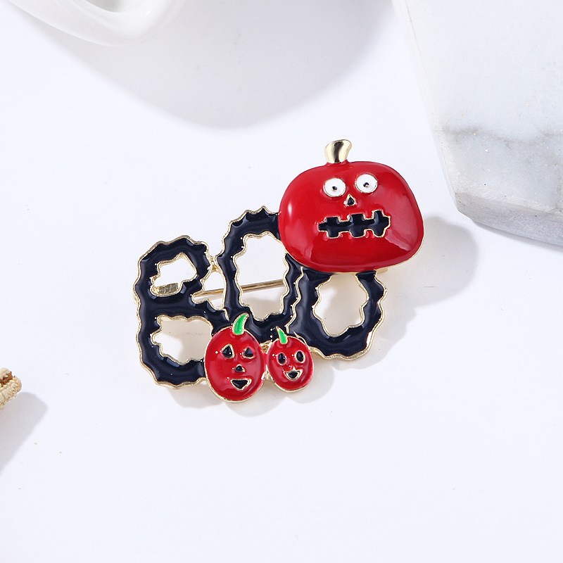 Halloween Pumpkin Head Brooch Personalized Alloy Pin Accessory_voghion.com
