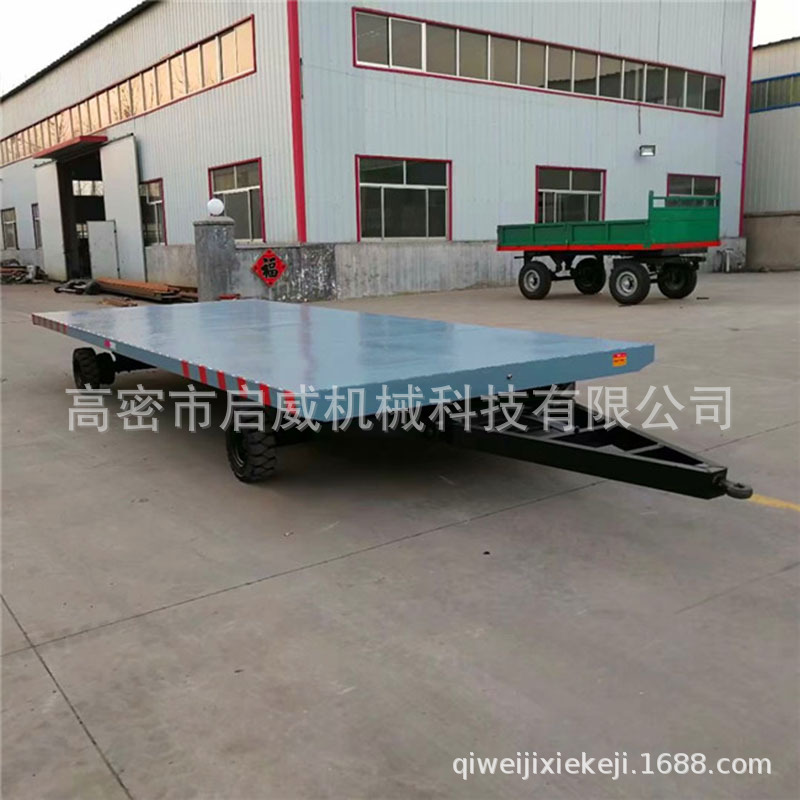 大吨位港口平板拖车 牵引重型 工矿平板运输拖挂车 8吨厂家供应