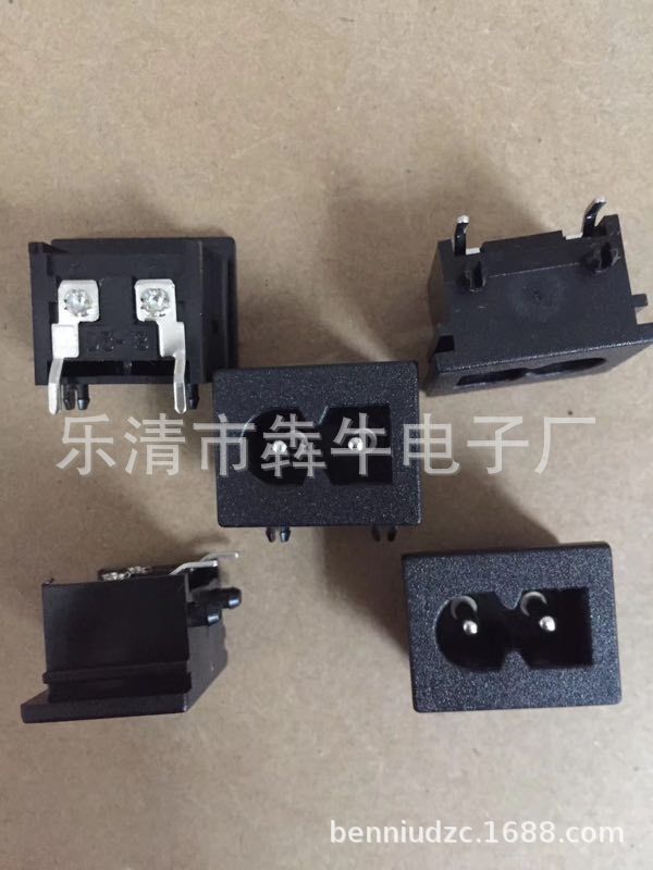 供应  AC电源插座带开关插座 电源插座中八字插座大八字定制