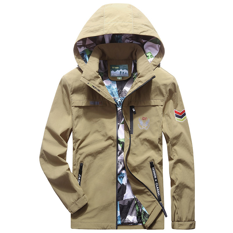 2019 nueva chaqueta casual transfronteriza para hombres chaqueta de primavera y otoño suelta con capucha cazadora para hombres talla grande superior casual