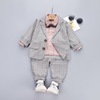 Spring children's fashionable classic suit jacket for boys, set, 2020, children's clothing, Korean style, 3 piece set, wholesale