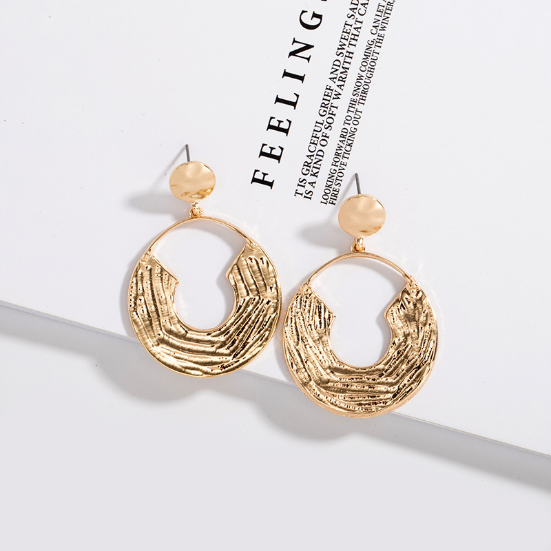 Korea Retro Exaggerated Simple  High Fashion Street Style Alloy Earrings display picture 3