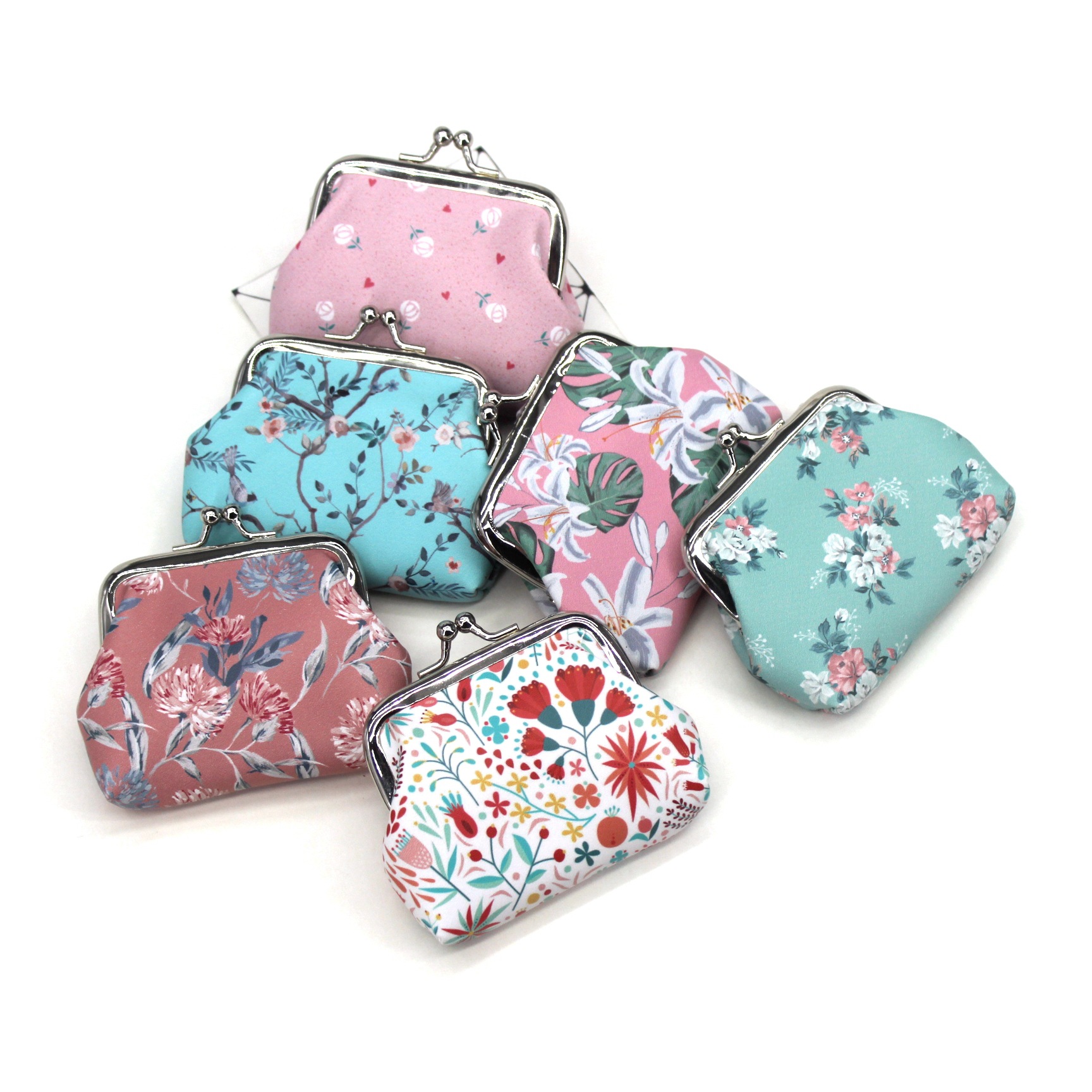 Women's Flower Pu Leather Buckle Coin Purses display picture 1