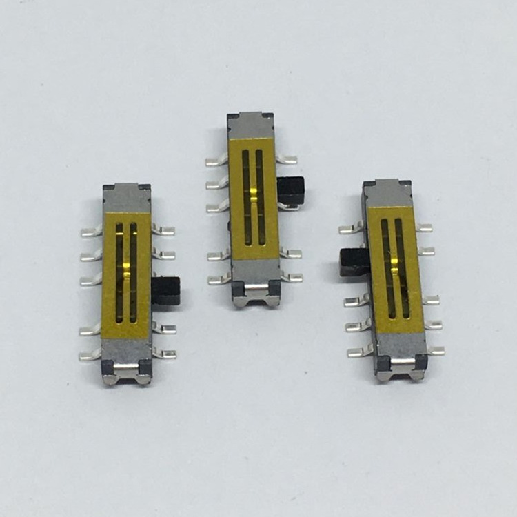 厂销4档贴片拨动开关 贴片拨动开关四档2P4T 10脚贴片拨动开关4档