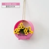 Red flower basket+sun flower