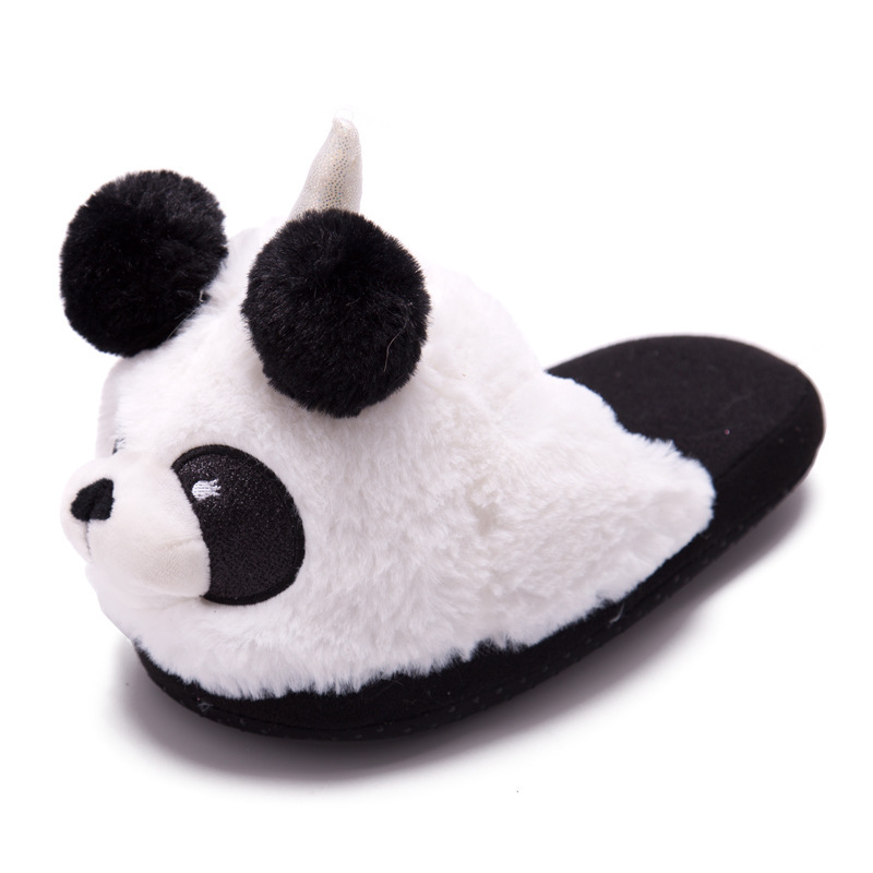 Slippers Plush Toy Slippers Big Head Women's Cute Creative Soft Bottom Panda Maomao Home Indoor Cotton Slippers