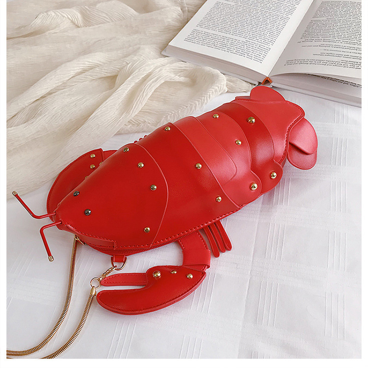 new creative rivets crayfish shape messenger bagpicture32