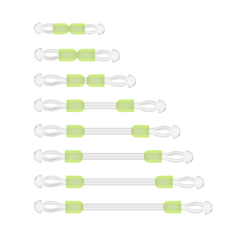Silicona de distancia fija Tenedor sub-línea Tenedor Gancho doble Separador de gancho de pescado divisor de línea de pescado sub-línea anti-envoltura Frijol