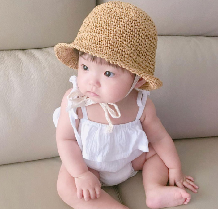 Korean Style Lace Children's Straw Hat Wholesale display picture 18