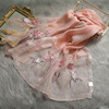 new pattern Silky Embroidery Silk scarf have more cash than can be accounted for Embroidery Real silk wool Blending scarf high-grade Watkins Catcher Shawl
