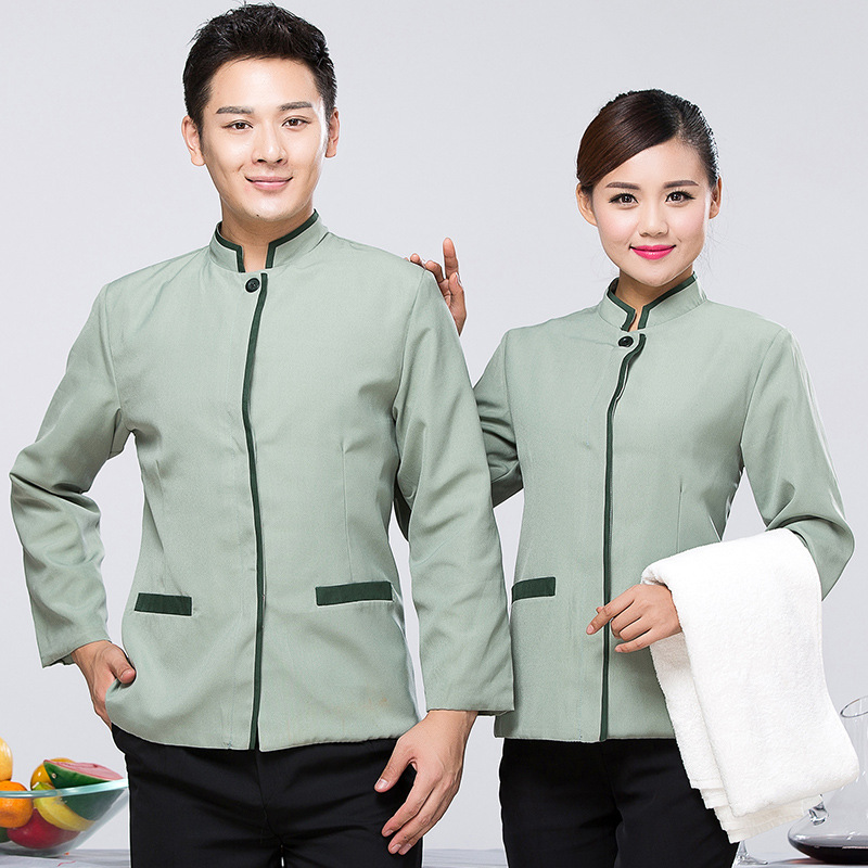 Chef overalls Cleaning clothes long sleeve sets hotel guest room cleaning work clothes property PA Uniform Short Sleeve
