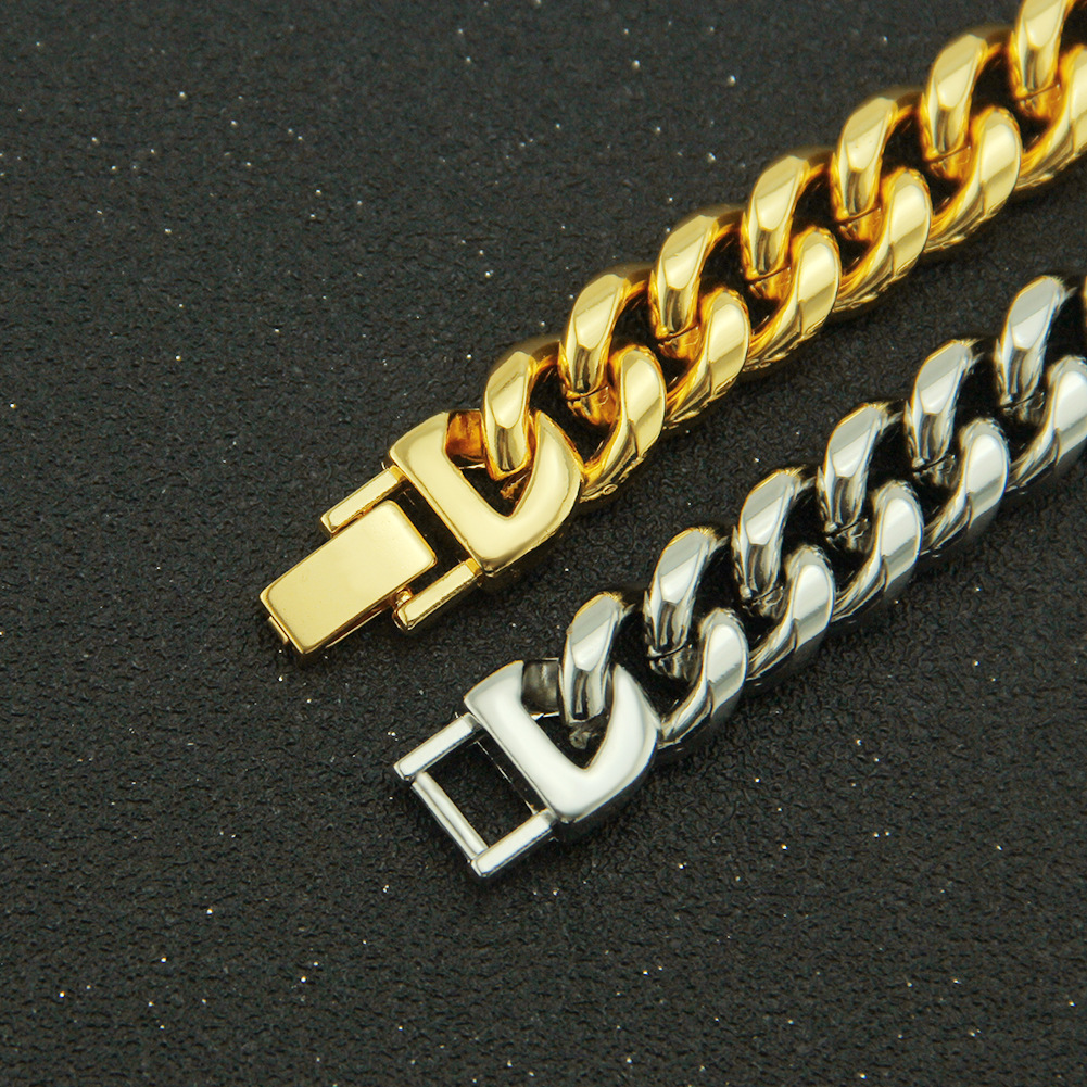 trend personality domineering thick chain necklace geometric alloy jewelry