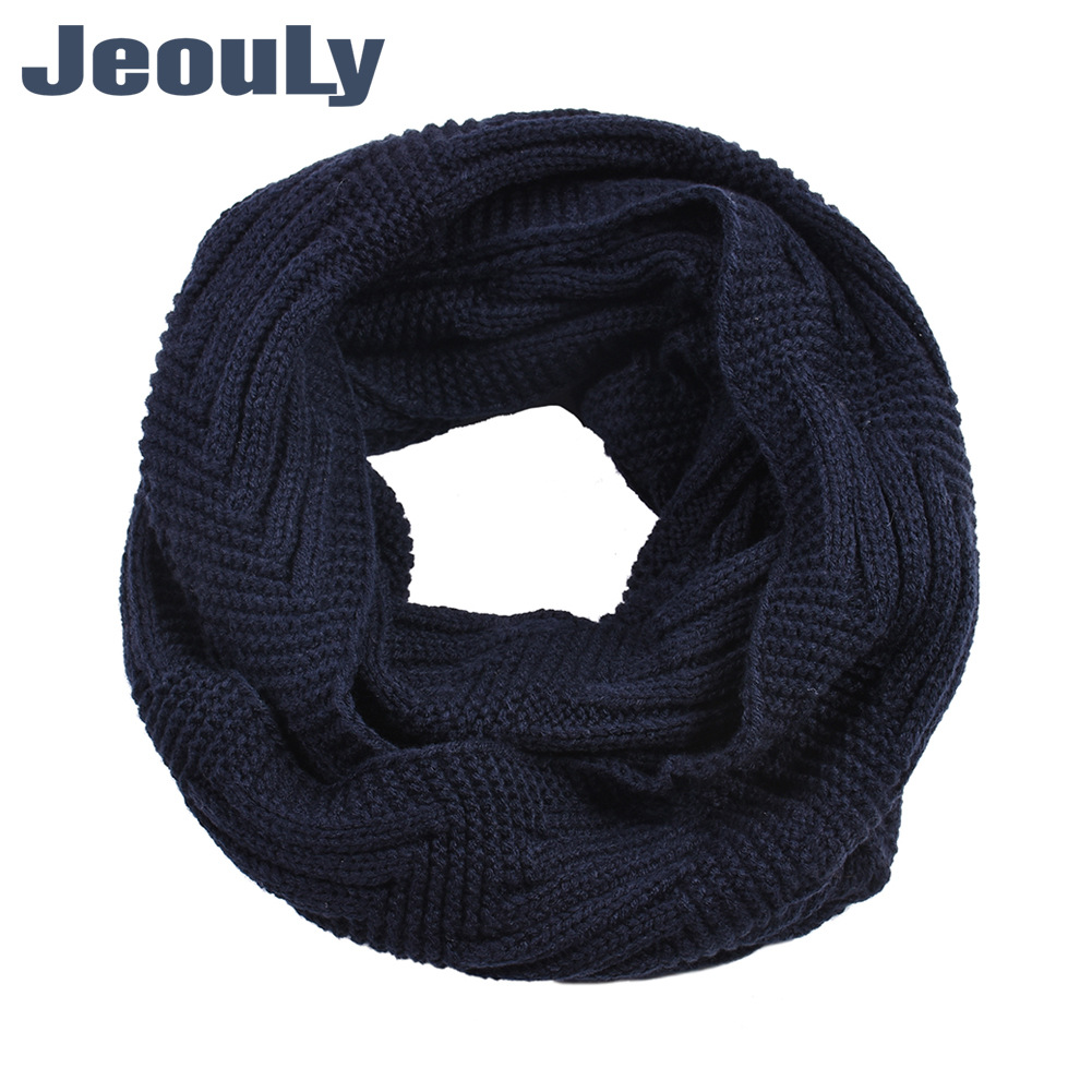 Unisex Men's knitted double layer bib warm variable neck set men's wool unlimited scarf_voghion.com