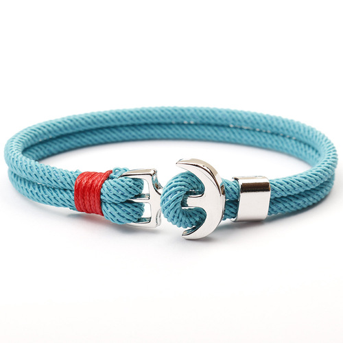 2019 New Model Airplane Titanium Steel Navy Anchor Zodiac Red Cord Milan Rope Bracelet Hand Accessory Bracelet