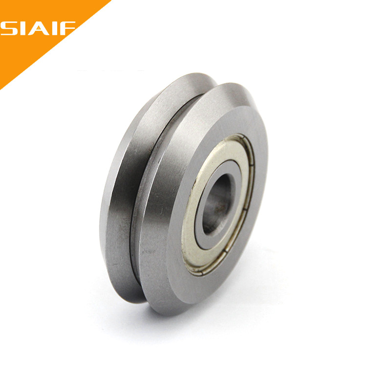 90度帶W槽滑輪導軌滾輪軸承 W1 魚竿彈簧機專用校直調直軸承RM1ZZ