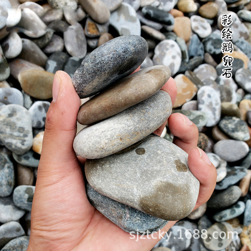 供应彩绘鹅卵石手绘鹅卵石雨花石原石儿童画画卡通创意原石