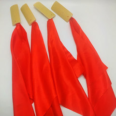 Professional adult square dance red silk fast-paced clapper exercise for kindergarten children, three-line half props silk clapper