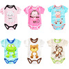 baby summer Cartoon Short sleeve Climbing clothes 19 new pattern Baby Clothing baby Short sleeve Jumpsuit On behalf of