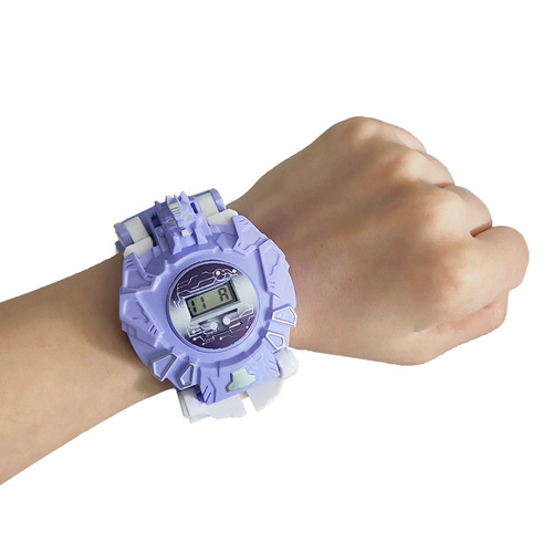 Cartoon Transformation Electronic Watch Robot Children's Watch Street Stall School Peripheral Toys Wholesale