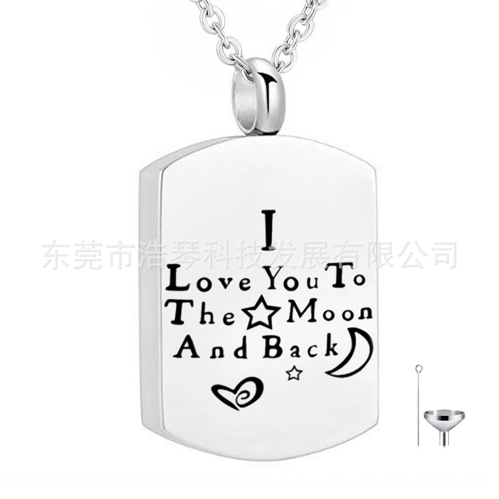 Мемориал родственников домашнее животное пепел Ожерелье Личность титановая сталь военный бренд кулон кремация ювелирные изделия Шарм флакон духов