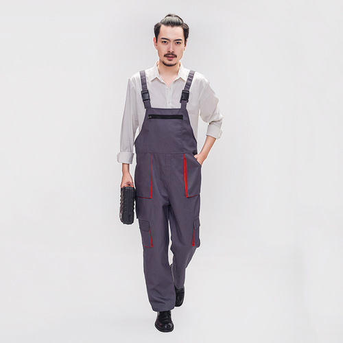 Workwear Factory Uniform Automotive Protective Coveralls Overalls with Belt Pants Durable Suspender Pants