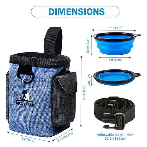 Cross-border pet dog training bag, food bag for outing, garbage bag, dog snack bag, dog training fanny pack