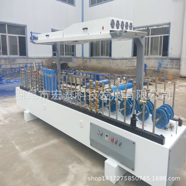 曲阜宏泰300型铝合金包覆机 热胶包覆机 曲面包覆机