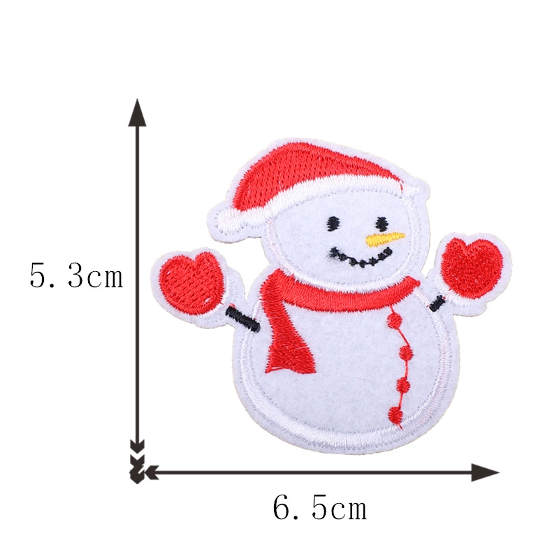 Hot-selling Christmas series embroidered fabric patch cartoon Christmas reindeer snowflake patch shiny embroidery badge wholesale iron-on