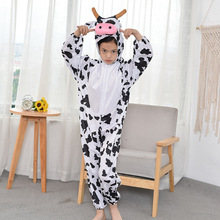 小奶牛動物演出服兒童六一表演動物演出服可愛卡通連體人偶服定制