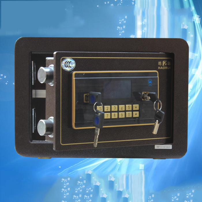 科美全钢家用小型保险柜酒店保险箱 办公室防盗电子密码锁保险柜