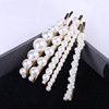 Fashionable hairgrip from pearl, cute set, Korean style