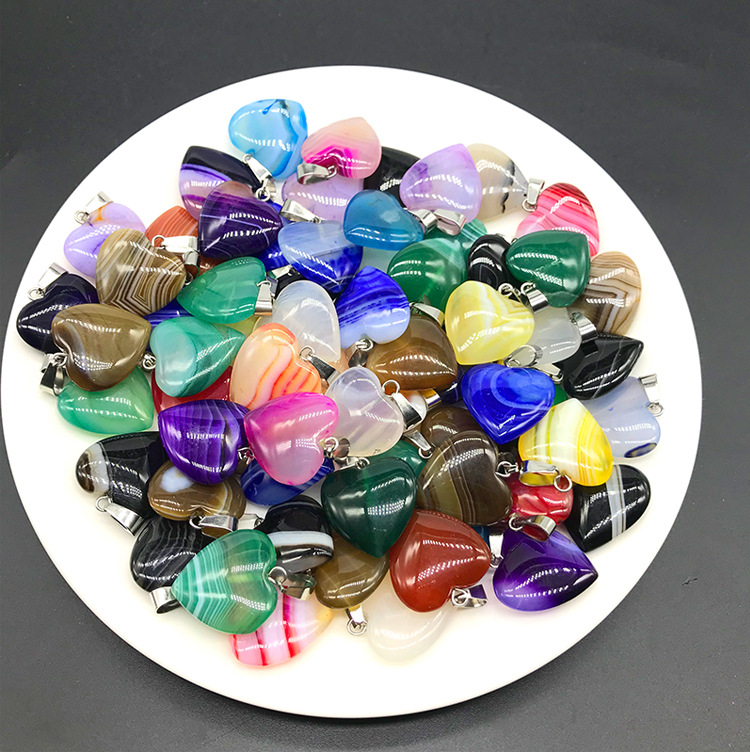 5g Weight Pendant Jewelry Making Type Agate Material Solid Color Pattern Satin Finish Polishing Design Classic Style Style Coffee, White, Purple, Red, Green, Blue, Yellow, Black Color Agate Solid Color Satin Pendant 3