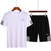 leisure time Sports suit summer shorts leisure time Two piece set Short sleeved T-shirt Quick drying run clothes Manufactor