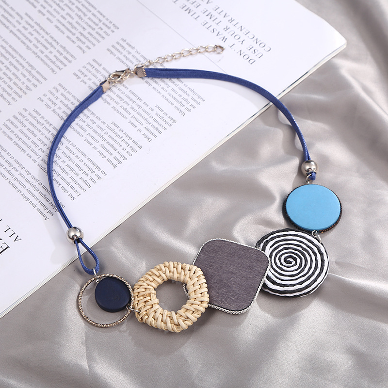 Holiday, Daily Occasion Casual Round Plastic Resin Statement Necklaces Wholesale